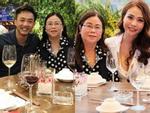 Cường 'Đô La' thân thiết với mẹ Đàm Thu Trang trong bữa tiệc gia đình