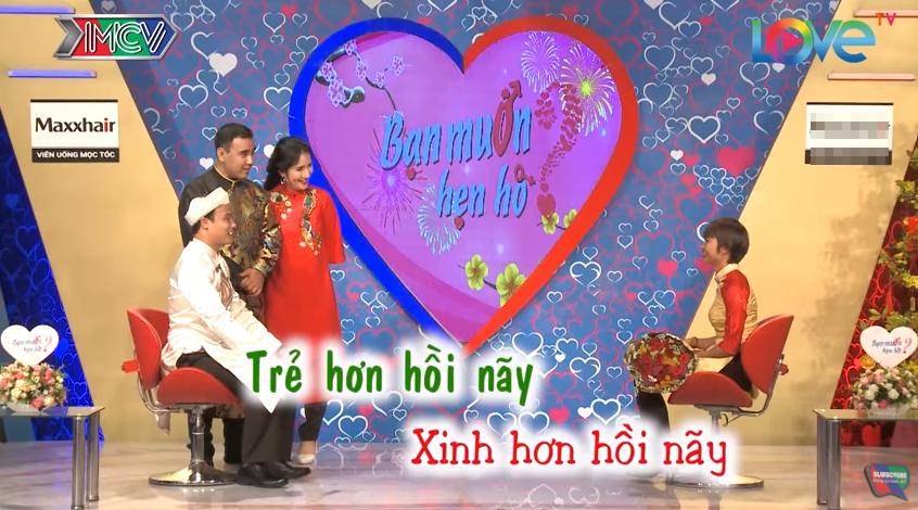 Chàng tên Sơn bán sơn hết hồn khi cô nàng siêu lầy lột tóc giả ngay trên sân khấu Bạn muốn hẹn hò-11