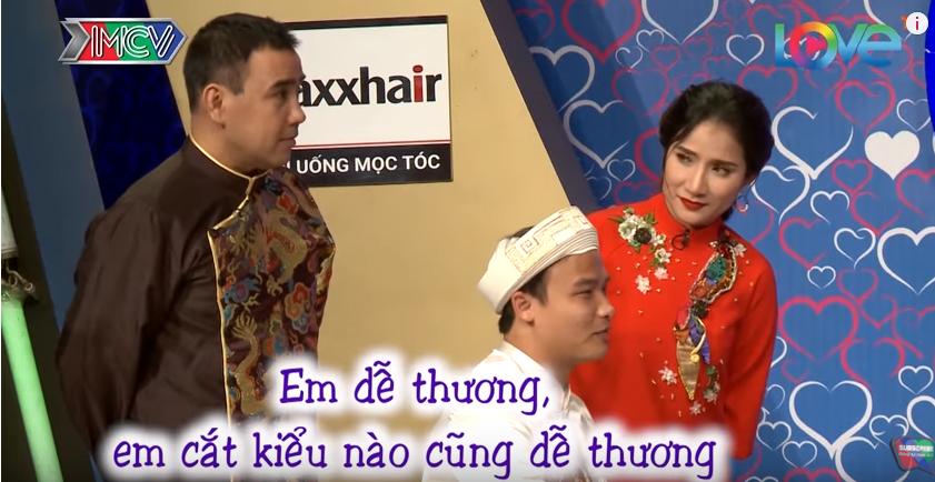Chàng tên Sơn bán sơn hết hồn khi cô nàng siêu lầy lột tóc giả ngay trên sân khấu Bạn muốn hẹn hò-9