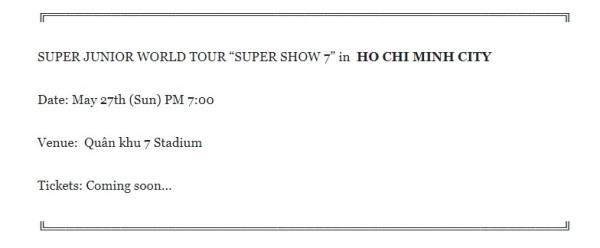 Xôn xao tin world tour của Super Junior sẽ ‘hạ cánh’ SVĐ Quân khu 7 vào tháng 5-1