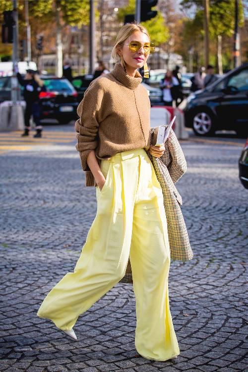 Hòa cùng tín đồ thời trang thế giới, Mỹ Tâm, Kỳ Duyên mải mê diện sắc vàng đầu năm 2018-9