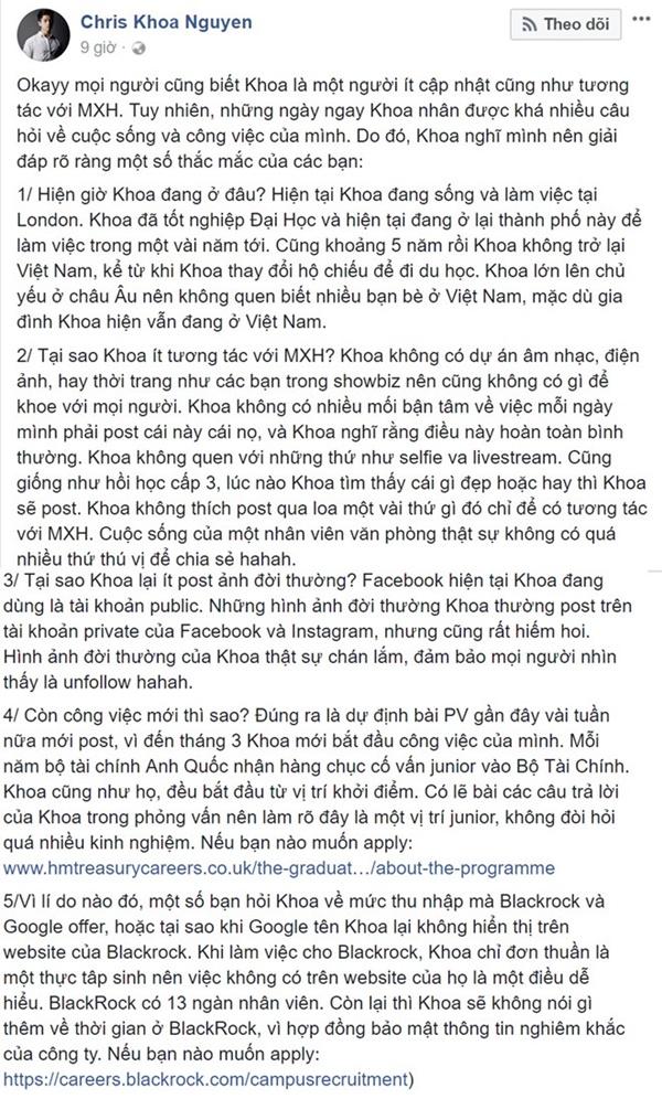 Chris Khoa: Mọi người đang hiểu lầm thông tin về mình-3