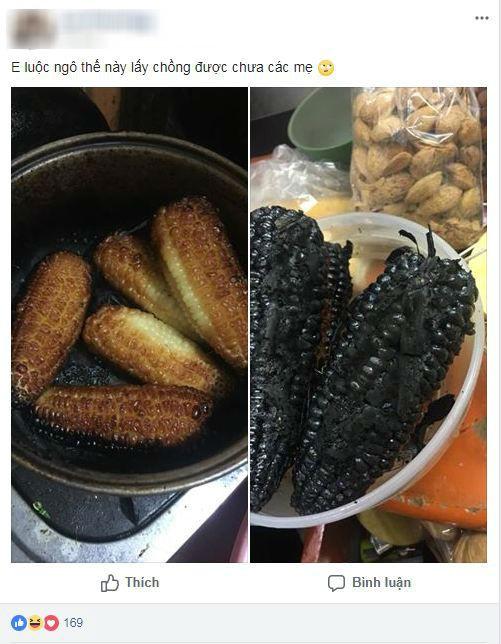 Cô nàng hồn nhiên khoe món ngô luộc bóng đêm xong còn hỏi: Em lấy chồng được chưa?-1