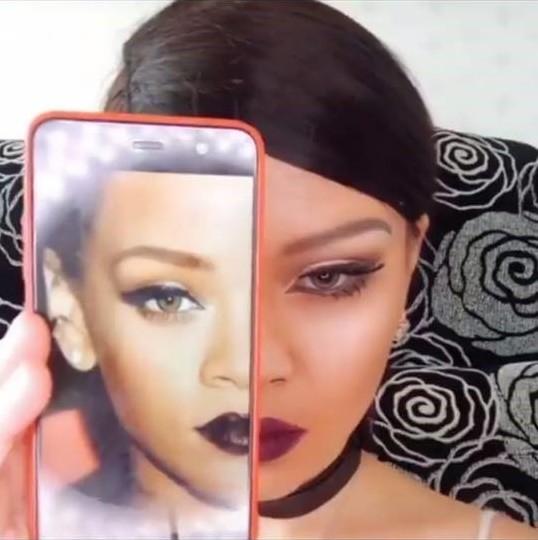 Chỉ vài phút múa cọ cô gái đã biến hóa thành Taylor Swift và Rihanna-3