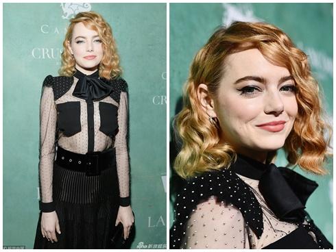 Emma Stone diện áo xuyên thấu sexy 'lấn át' dàn sao Hollywood trước thềm lễ trao giải Oscar