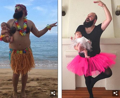 Không nhịn được cười bộ ảnh cha con siêu ngộ nghĩnh-3