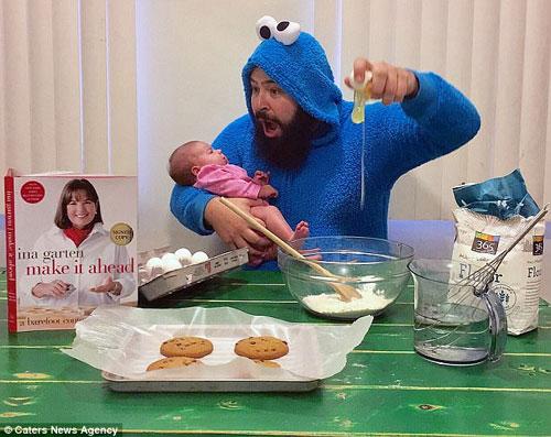 Không nhịn được cười bộ ảnh cha con siêu ngộ nghĩnh-4