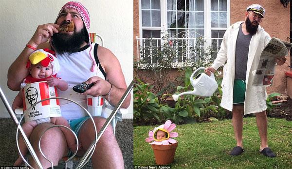 Không nhịn được cười bộ ảnh cha con siêu ngộ nghĩnh-8