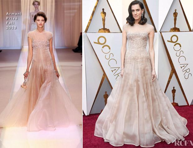 Allison Williams cũng lựa chọn đầm công chúa của nhà mốt Armani Privé