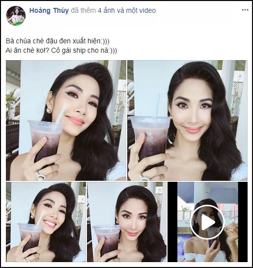 QUÁ HÀI: Hoàng Thùy giờ đây đã tự tin ăn chè đậu đen không bị dính răng-1