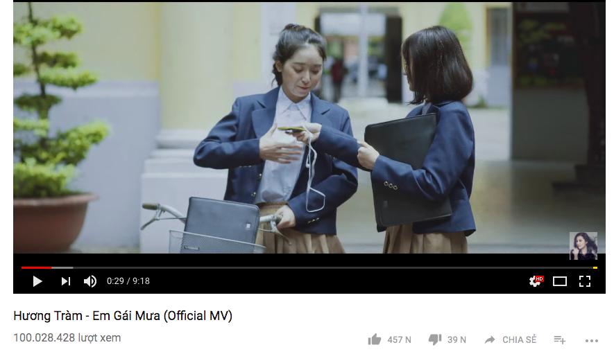 Cuộc chạy đua MV trăm triệu view cuối cùng đã ghi tên thêm Em Gái Mưa của Hương Tràm-1