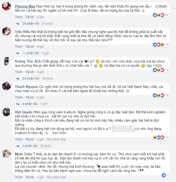 Sau 1 tuần nổi như cồn, hiện tượng Hoa Vinh bị dân mạng tung clip hát live bình thường như hát karaoke-1