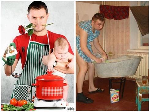 Mùng 8 tháng 3 anh em hãy 'xông pha' làm... việc nhà