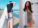 Tin sao Việt: Ninh Dương Lan Ngọc phô diễn hình thể với bikini để chứng minh 'không lép'