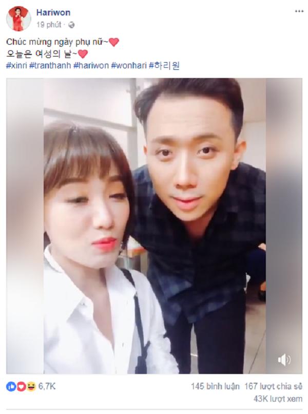 Đăng Khôi hì hục giặt đồ, Hari Won thẳng tay tát ông xã và muôn kiểu chúc 8/3 của sao Việt-1