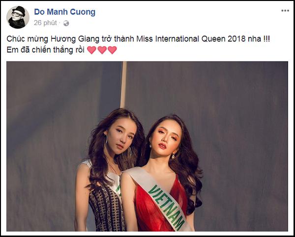 Làng giải trí Việt vỡ òa khi Hương Giang đăng quang Hoa hậu Chuyển giới Quốc tế 2018-4