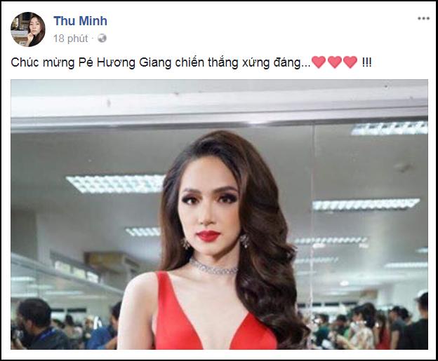 Làng giải trí Việt vỡ òa khi Hương Giang đăng quang Hoa hậu Chuyển giới Quốc tế 2018-6