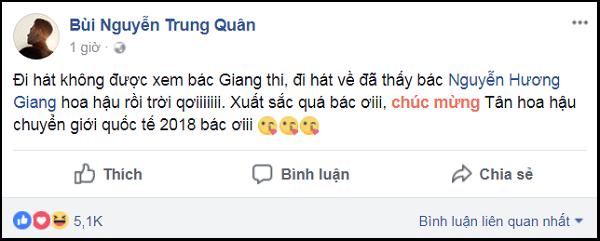 Làng giải trí Việt vỡ òa khi Hương Giang đăng quang Hoa hậu Chuyển giới Quốc tế 2018-11