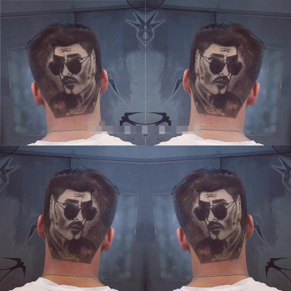 Quá hâm mộ hiện tượng livestream Hoa Vinh, fan khắc chân dung thần tượng lên đầu-1