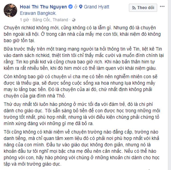 Doanh nhân Thu Hoài khẳng định con trai không bao giờ là một richkid dù gia đình có điều kiện-4