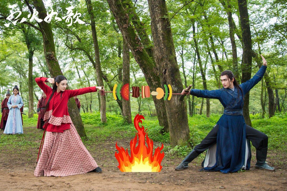 1001 biểu cảm siêu đáng yêu của Địch Lệ Nhiệt Ba trong hậu trường Liệt hỏa như ca-7