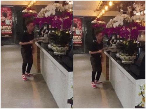 Chết cười với bé trai đứng cãi nhau tay đôi với chú chó-2