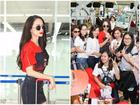 Hoa hậu Chuyển giới Hương Giang Idol được người hâm mộ vây kín tại sân bay Thái Lan trước khi về nước