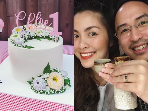 Mừng con gái thôi nôi, Tăng Thanh Hà tự tay làm bánh 'dành cho công chúa nhỏ'