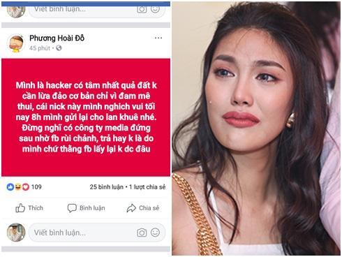 Lan Khuê bị hacker cảnh cáo: Nếu chảnh sẽ dứt khoát không trả lại Facebook