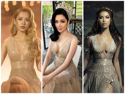Phô diễn vòng 1, Hoa hậu Nguyễn Thị Huyền sexy chẳng kém đàn em Minh Tú - Chi Pu