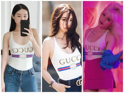 Áo bơi một mảnh của Gucci được mỹ nhân Vbiz ‘đua nhau’ chưng diện ra phố