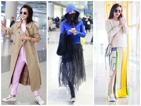 Dự sự kiện thì giản dị ấy thế mà style sân bay của Lý Băng Băng lồng lộn như trình diễn thời trang