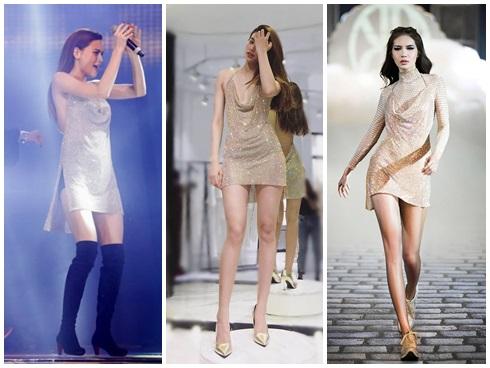 Lần đầu mặc váy hở bạo, Phạm Hương 'đụng hàng' ngay Minh Tú, Hồ Ngọc Hà