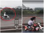3 'ninja' liều mạng, phóng xe máy ngược chiều trên cao tốc khiến ai cũng hãi hùng
