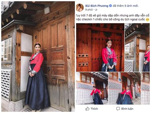 Đăng ảnh mặc Hanbok cực xinh nhưng caption 'lầy' đúng chất Bích Phương mới làm dân mạng dậy sóng!