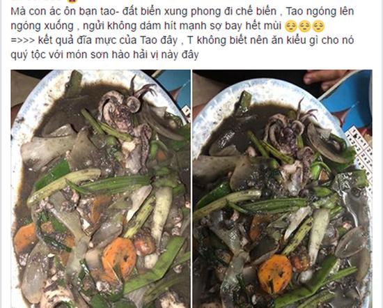 Khi gái miền biển xung phong vào bếp làm mực xào, từ bạn bè đến cộng đồng mạng phải khóc ròng