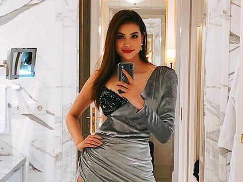 Hoa hậu Phạm Hương bị 'mất ngực' trên sóng truyền hình Indonesia