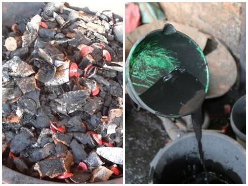 Tác hại 'kinh hoàng' nếu uống phải cafe nhuộm bằng lõi pin