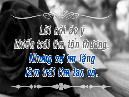 Trong tình yêu, im lặng chính cách đối xử tàn nhẫn nhất