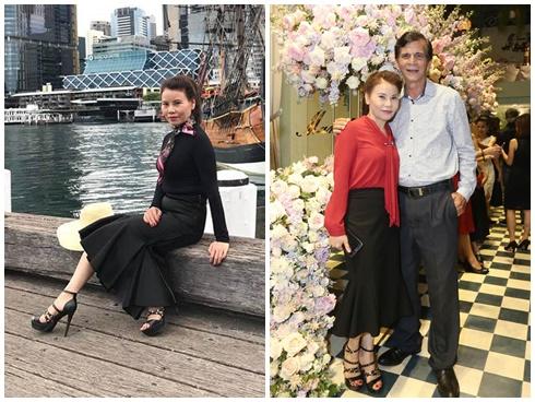 61 tuổi, mẹ Hồ Ngọc Hà vẫn mặc sành điệu, không rời giày cao gót!