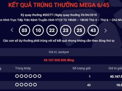 Kết quả xổ số Vietlott: Trúng 43 tỷ đồng dịp nghỉ lễ 30/4