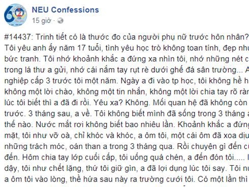 Ám ảnh chuyện trinh tiết, cô gái tâm sự mình không dám lấy chồng