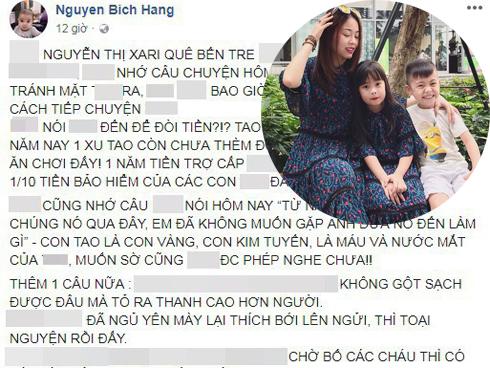 Từng tránh xa thị phi sau kết hôn, Hằng 'Túi' bỗng gây chú ý khi tố chồng cũ không chu cấp tiền nuôi con