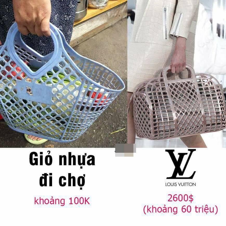 Làn đi chợ của các mẹ được Louis Vuitton vận dụng triệt để thành túi hiệu. Items này có giá 2.600 USD tương đương 60 triệu đồng.