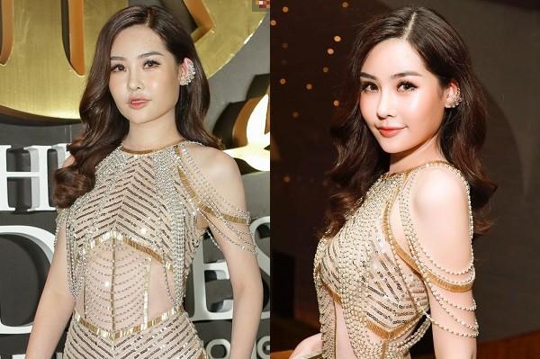 Cùng một sự kiện nhưng hình ảnh Lê Âu Ngân Anh tự đăng khác hoàn toàn với khoảnh khắc được mọi người chụp lại.