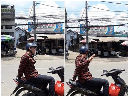 'Em trai nhà người ta' che nắng yên xe máy cho chị ngồi bớt nóng