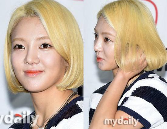 Hyoyeon cũng mắc sai lầm chọn nhầm màu phấn nền.