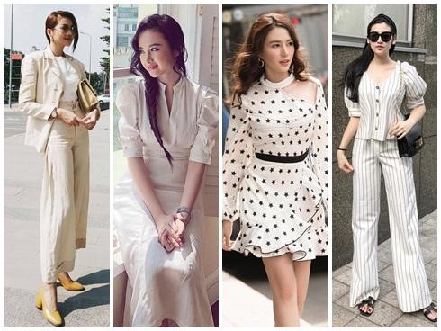 Dàn mỹ nhân Việt đồng loạt khoe street style tông trắng xoa dịu cái nắng đầu hè