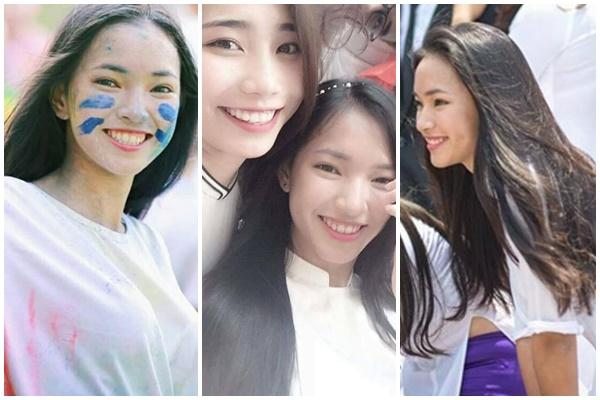 Nở nụ cười tươi tắn trong chiếc áo dài trắng, hot girl nhớ lại: "Ngày này 3 năm trước Châu cũng bế giảng. 3 năm trước không việc gì có thể ngăn được nụ cười của tôi. Bạn nào còn đang học cấp 2, 3 thì hãy tận hưởng nốt tuổi học sinh ngắn ngủi đi nha".