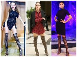 Minh Hằng lộ điểm yếu khi 'đụng hàng' boots với Hồ Ngọc Hà, Võ Hoàng Yến